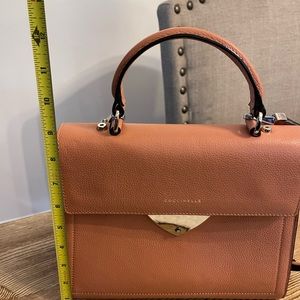 Top handle crossbody bag! Coccinelle pink leather in excellent condition